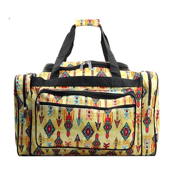 Canvas 20" Tribal Arrow Duffel Bag - Picture 1 of 4